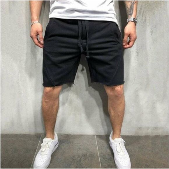 Men's Gray Medium Gym Workout Jersey Knit Shorts - Picture 6 of 7